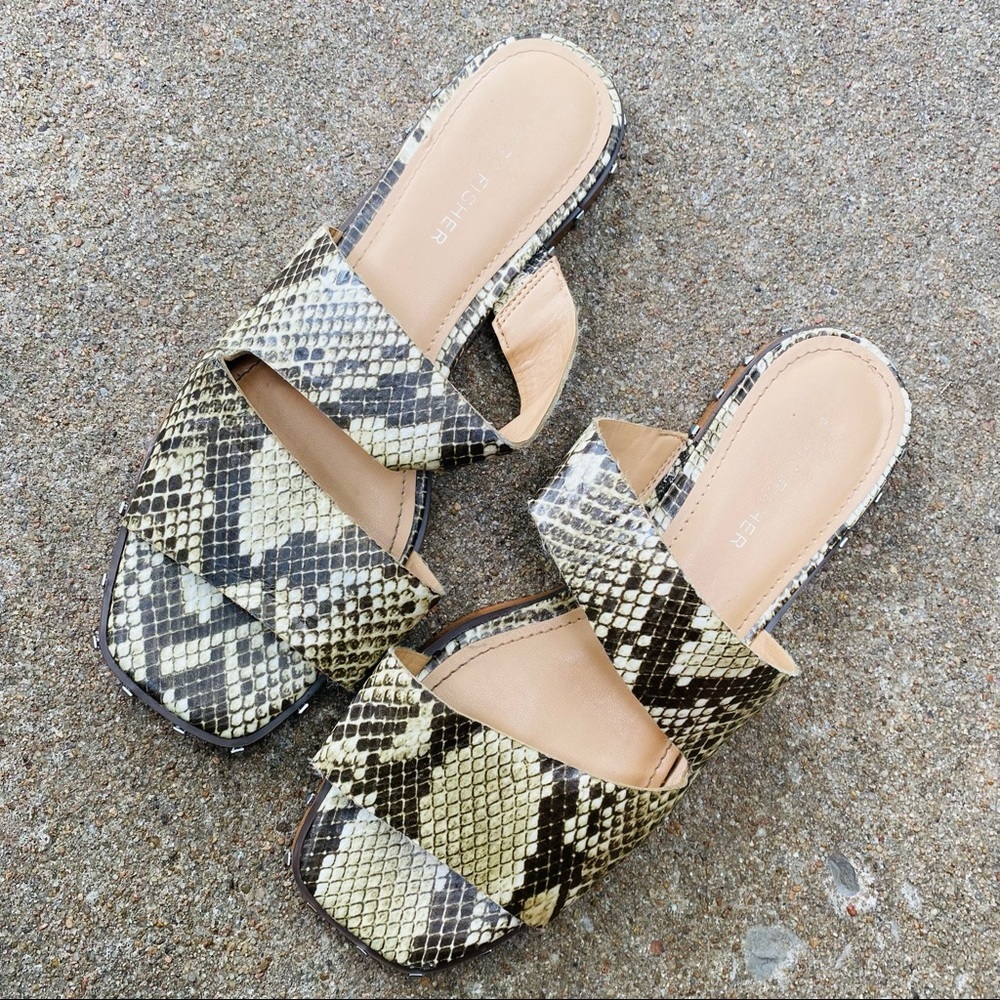 Marc Fisher | Jaylin Snake Square Toe Sandals 7m - image 3